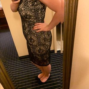 Black lace dress